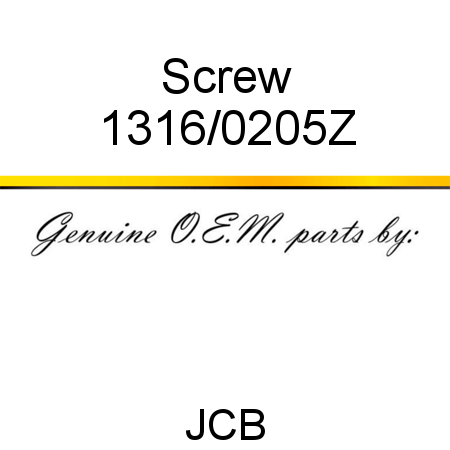 Screw 1316/0205Z