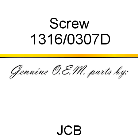 Screw 1316/0307D