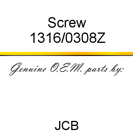 Screw 1316/0308Z