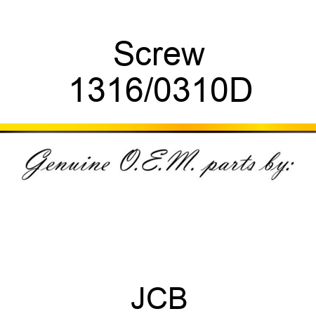 Screw 1316/0310D