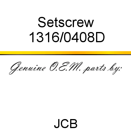 Setscrew 1316/0408D