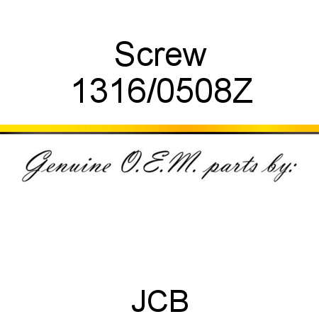 Screw 1316/0508Z