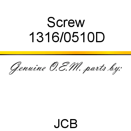 Screw 1316/0510D