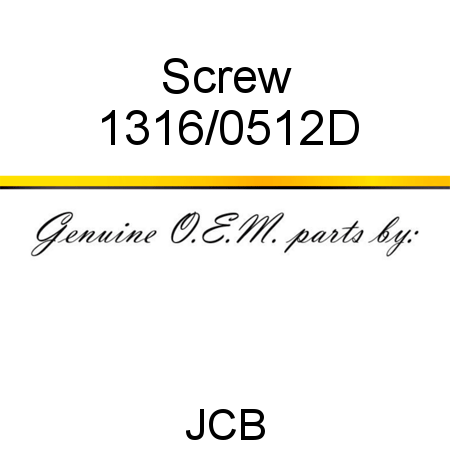 Screw 1316/0512D