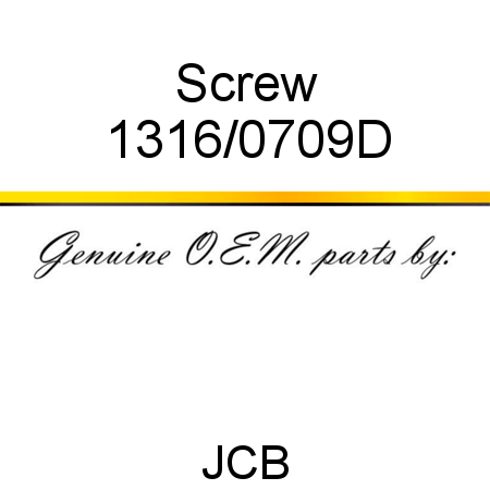 Screw 1316/0709D