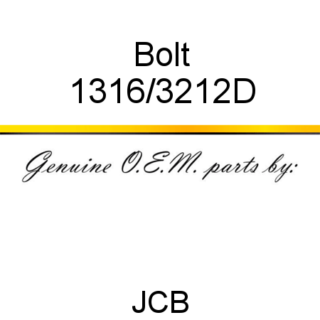 Bolt 1316/3212D