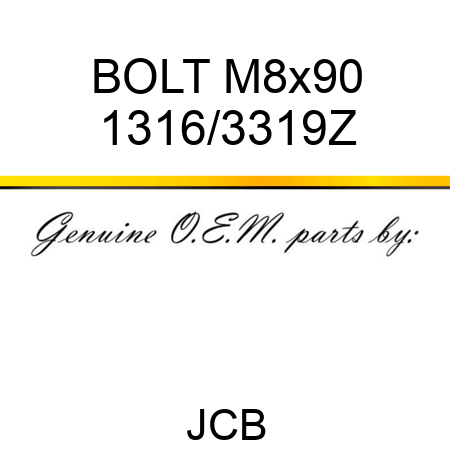 BOLT M8x90 1316/3319Z