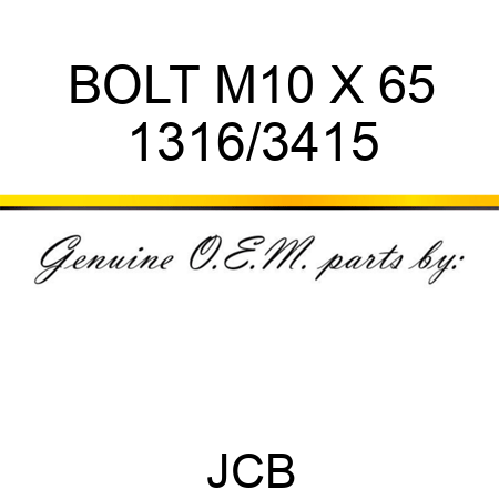 BOLT M10 X 65 1316/3415