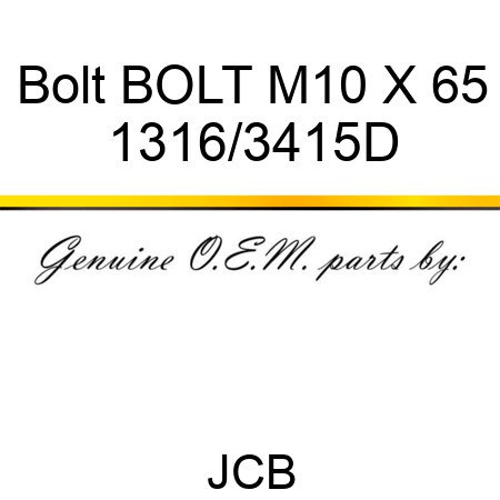 Bolt BOLT M10 X 65 1316/3415D