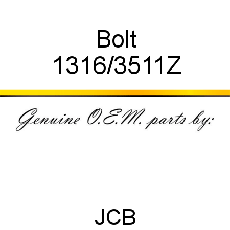 Bolt 1316/3511Z