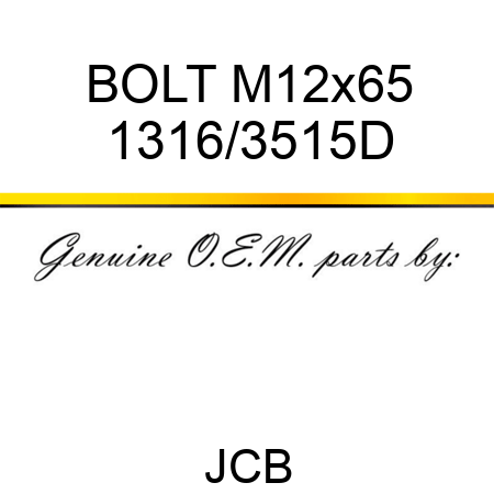 BOLT M12x65 1316/3515D