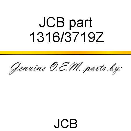 JCB part 1316/3719Z