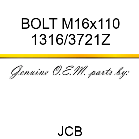 BOLT M16x110 1316/3721Z