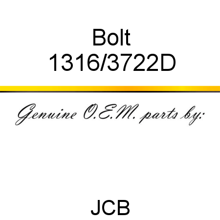 Bolt 1316/3722D