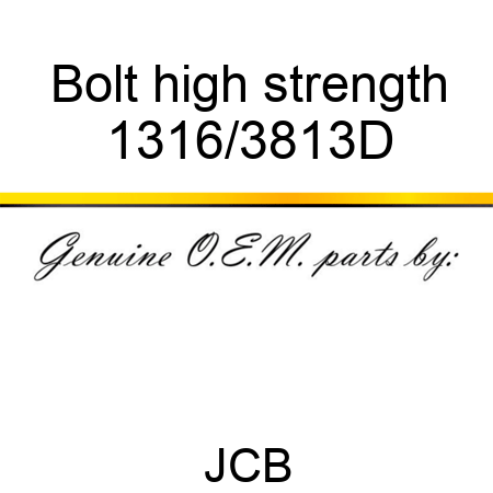 Bolt high strength 1316/3813D