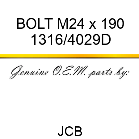 BOLT M24 x 190 1316/4029D