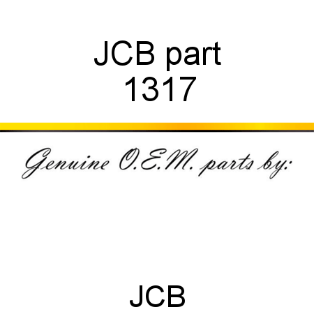 JCB part 1317