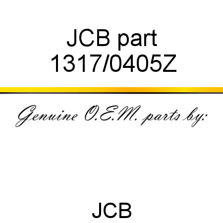 JCB part 1317/0405Z