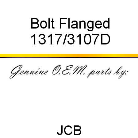 Bolt, Flanged 1317/3107D