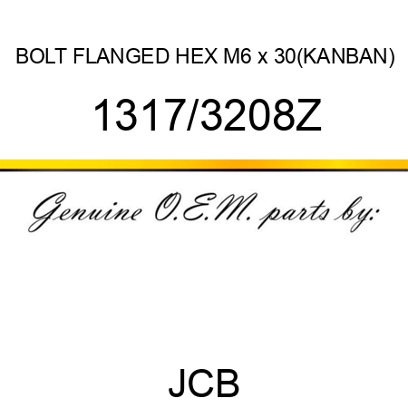 BOLT FLANGED HEX M6 x 30(KANBAN) 1317/3208Z