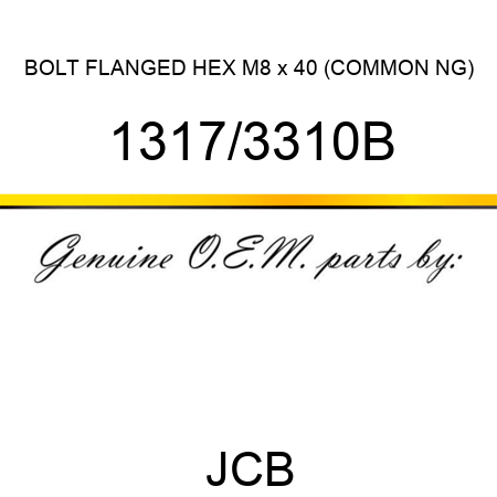 BOLT FLANGED HEX M8 x 40 (COMMON NG) 1317/3310B