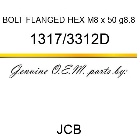 BOLT FLANGED HEX M8 x 50 g8.8 1317/3312D