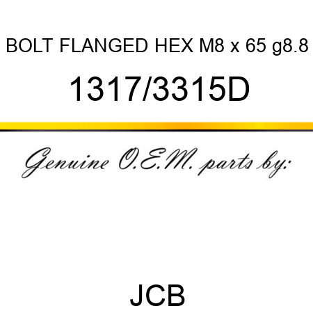 BOLT FLANGED HEX M8 x 65 g8.8 1317/3315D