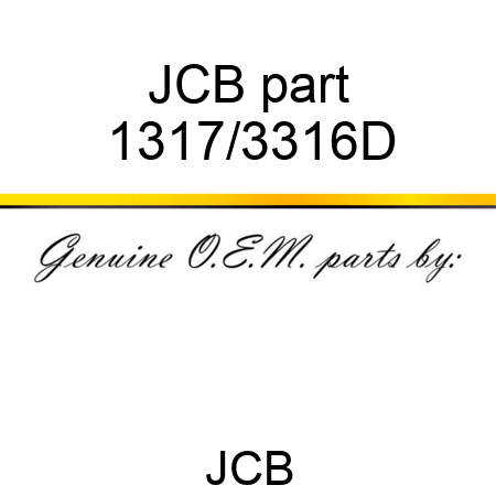 JCB part 1317/3316D