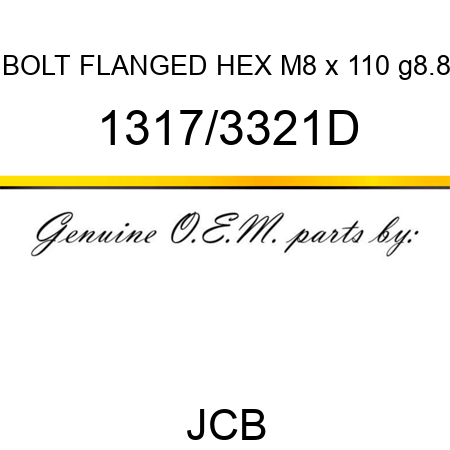 BOLT FLANGED HEX M8 x 110 g8.8 1317/3321D