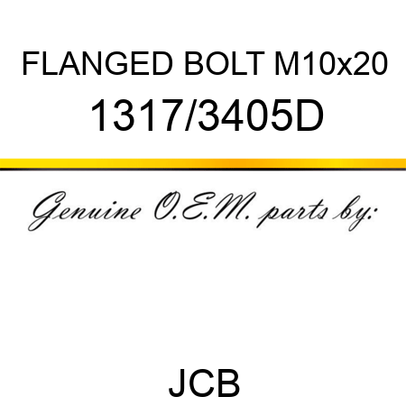 FLANGED BOLT M10x20 1317/3405D