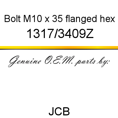 Bolt, M10 x 35, flanged hex 1317/3409Z