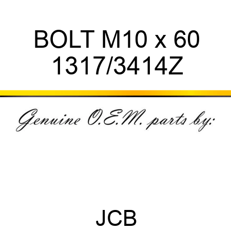 BOLT M10 x 60 1317/3414Z