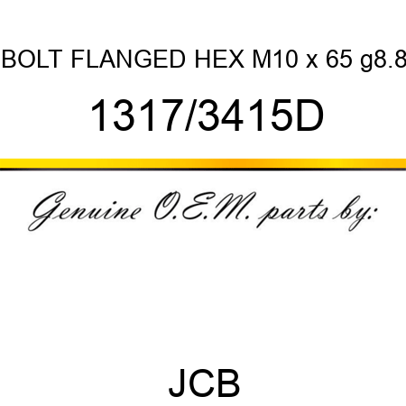 BOLT FLANGED HEX M10 x 65 g8.8 1317/3415D