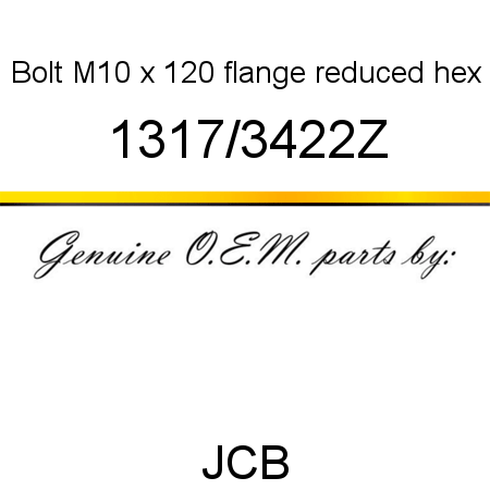 Bolt, M10 x 120, flange reduced hex 1317/3422Z