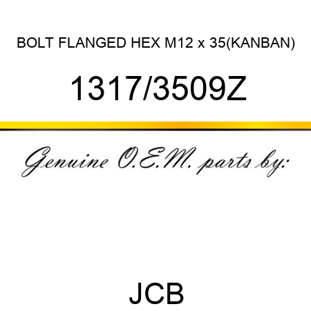 BOLT FLANGED HEX M12 x 35(KANBAN) 1317/3509Z