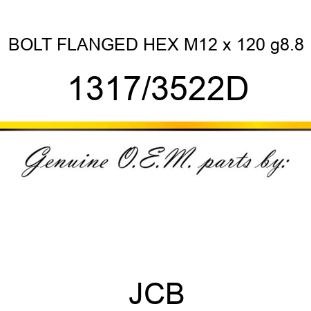 BOLT FLANGED HEX M12 x 120 g8.8 1317/3522D