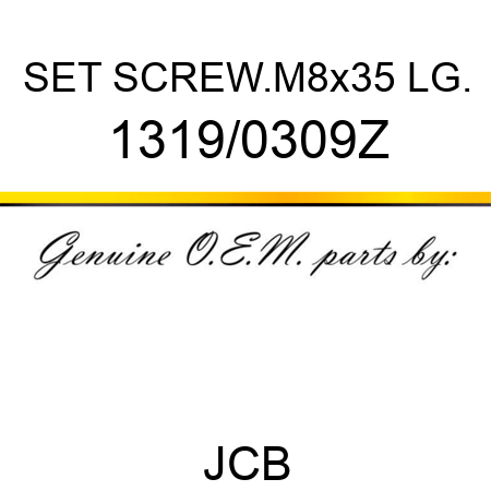 SET SCREW.M8x35 LG. 1319/0309Z