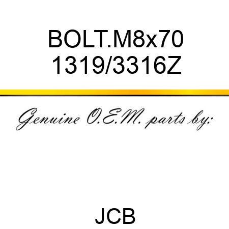 BOLT.M8x70 1319/3316Z