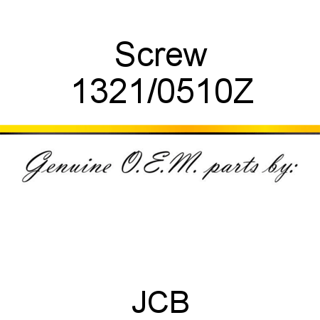 Screw 1321/0510Z