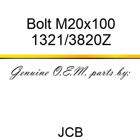 Bolt M20x100 1321/3820Z