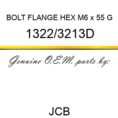 BOLT FLANGE HEX M6 x 55 G 1322/3213D