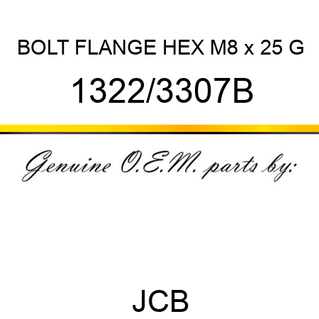 BOLT FLANGE HEX M8 x 25 G 1322/3307B