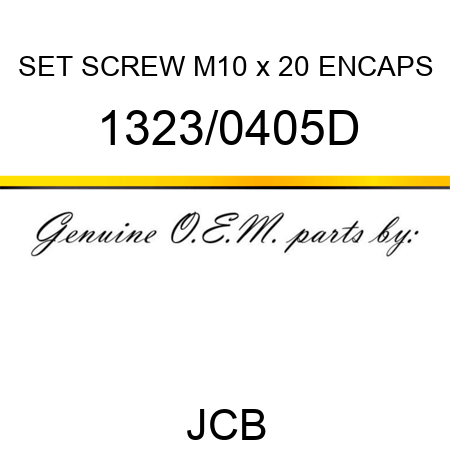 SET SCREW M10 x 20 ENCAPS 1323/0405D