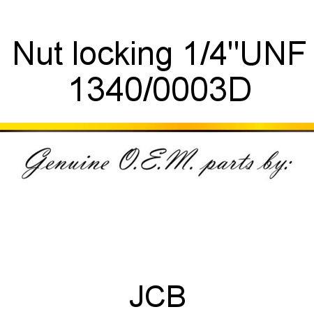 Nut, locking 1/4
