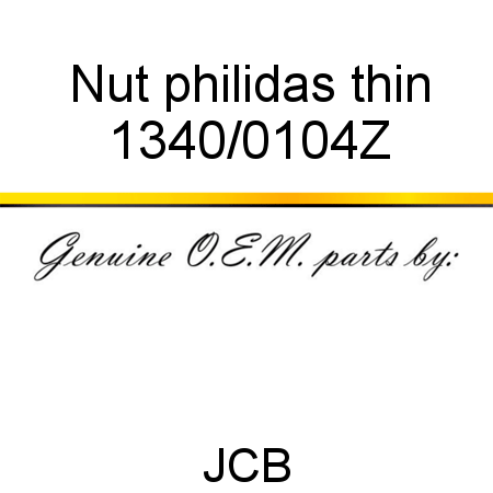 Nut, philidas thin 1340/0104Z