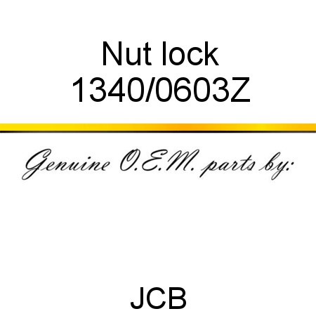 Nut, lock 1340/0603Z