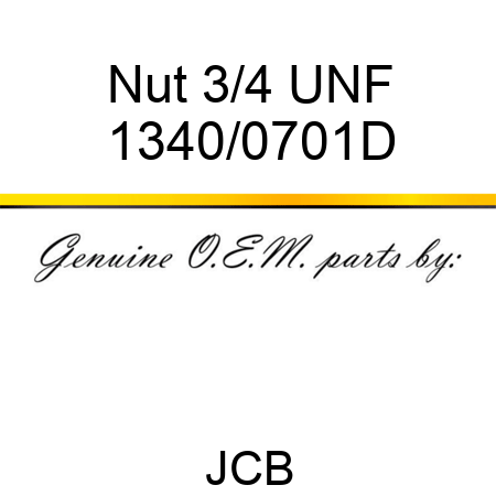 Nut 3/4 UNF 1340/0701D