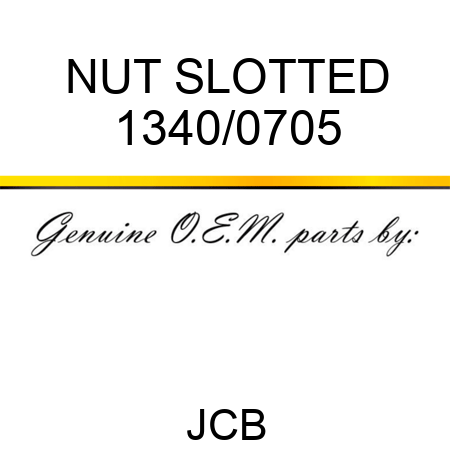 NUT SLOTTED 1340/0705