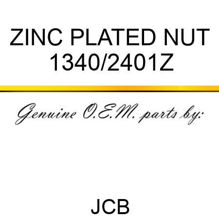ZINC PLATED NUT 1340/2401Z