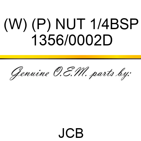 (W) (P) NUT 1/4BSP 1356/0002D